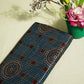 Blue Ajrakh Print Mashru Silk Fabric 0098 IA-20810