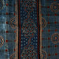 Blue Ajrakh Print Mashru Silk Fabric 0098 IA-20810