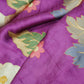 Magenta Floral Print Bemberg Silk Fabric 3900 GT-20838