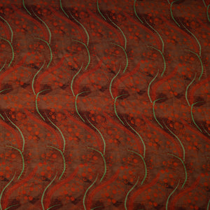 Brown Batik Print Bemberg Silk Fabric 20846