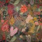Olive Green Tropical Print Bemberg Silk Fabric 20850