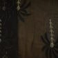 Black Thread Sequins Embroidery Organza Fabric 20861