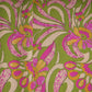 Green Floral Print Bemberg Silk Fabric 20874
