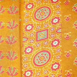 Brown Patch Print Bemberg Silk Fabric 20876