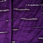 Purple Cutdana Embroidery Velvet Fabric 20888