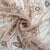 Beige Cutdana & Ricebeads Embroidery Net Fabric