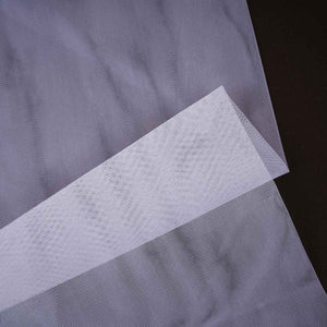 White Solid Hard Net Fabric RWSL-29209 - TradeUNO