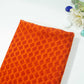 Orange Geometrical Print Organza Fabric 2431 MTF-20934
