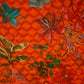 Orange Cutdana Floral Print Organza Fabric 2431 MTF-20935