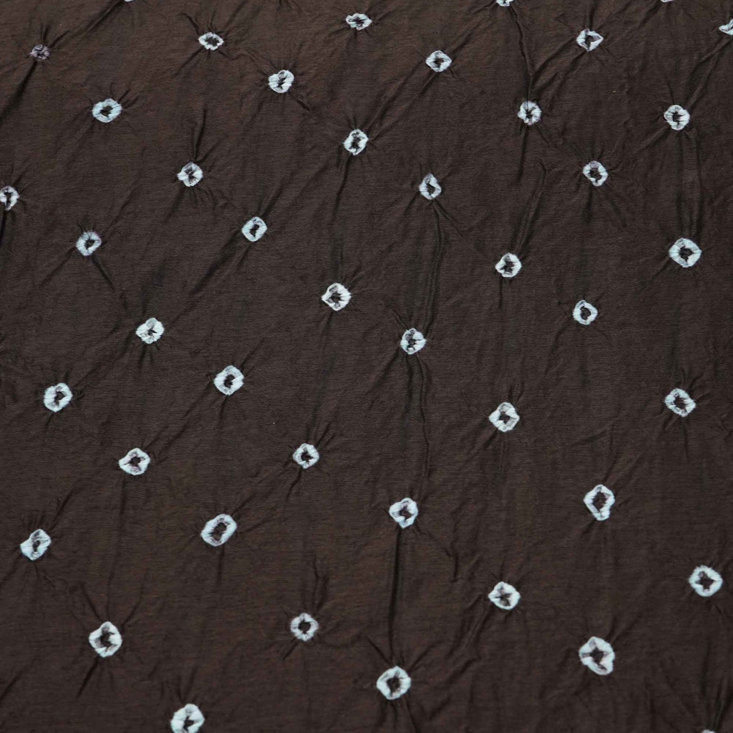 Brown Bandhani Print Russian Silk Fabric 01331 GT-20940