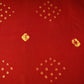 Brick Red Bandhani Print Russian Silk Fabric 20946