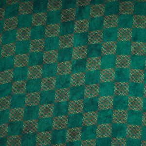 Dark Green Geometrical Print Bemberg Gajji Silk 20956