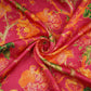 Magenta Floral Print Bemberg Gajji Silk 20957
