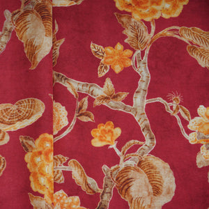 Brown Floral Print Bemberg Gajji Silk 20958