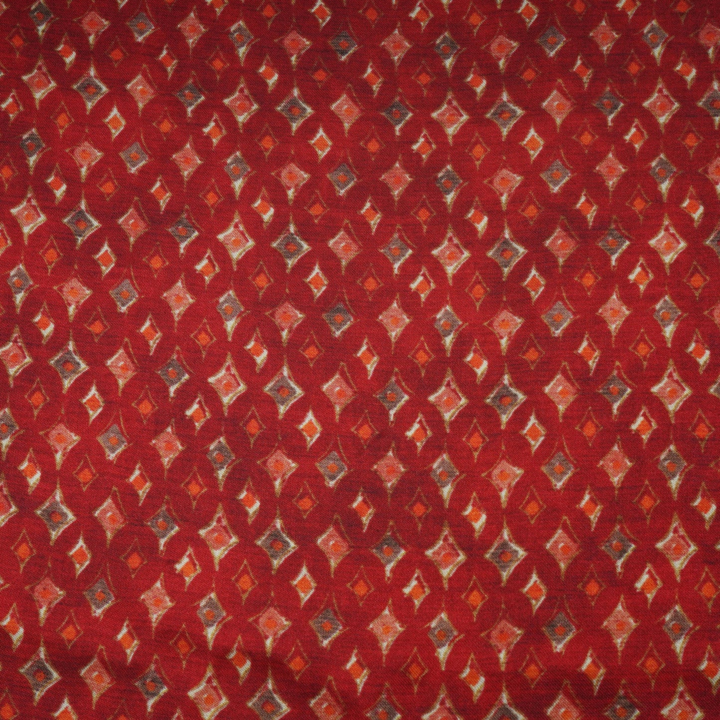 Brown Geometrical Print Bemberg Gajji Silk 20961