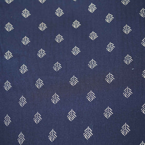 Navy Blue Geometrical Print Pashmina Fabric 151 RT-21003