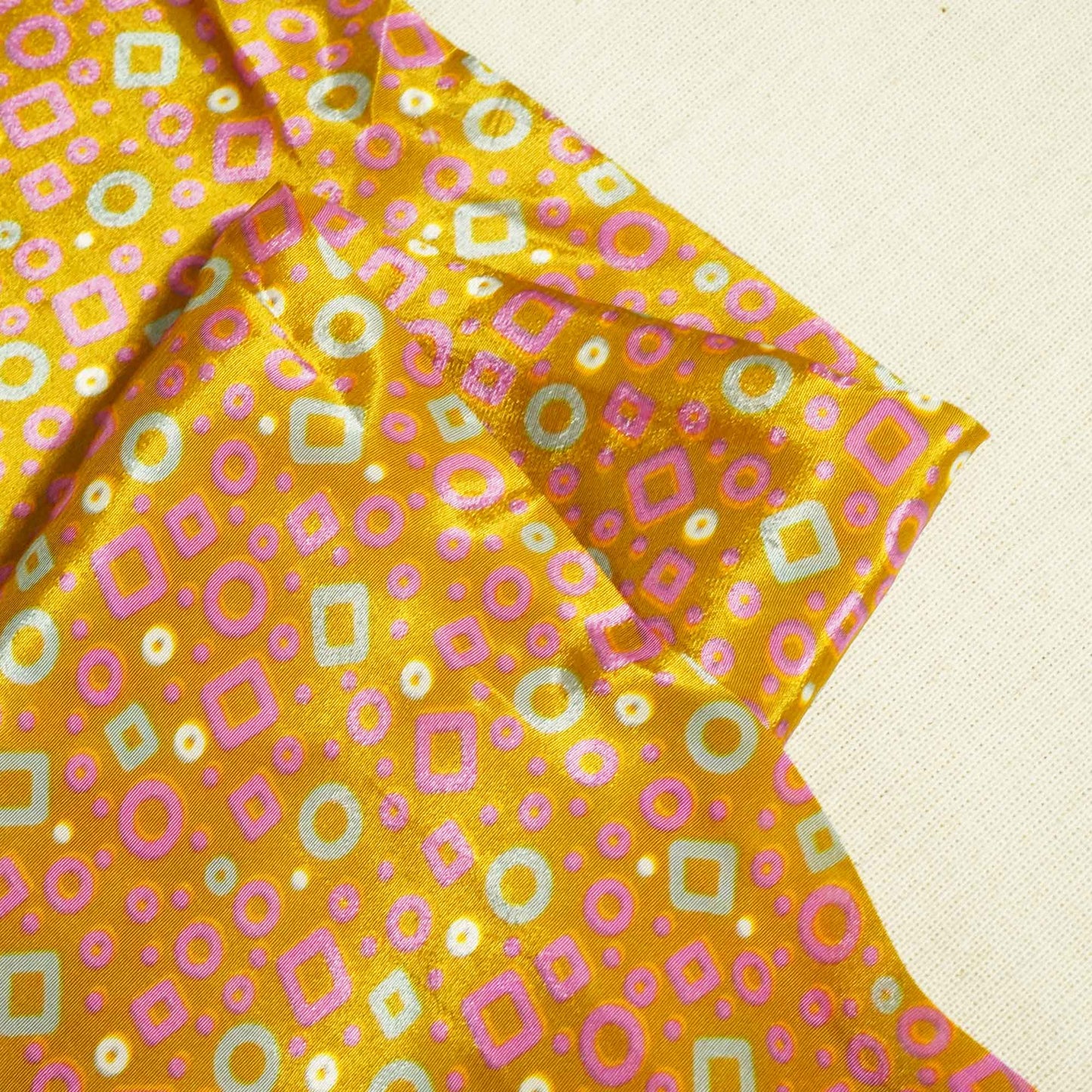 Brown Floral Print Natural Crepe Fabric 2703 MTF-21057