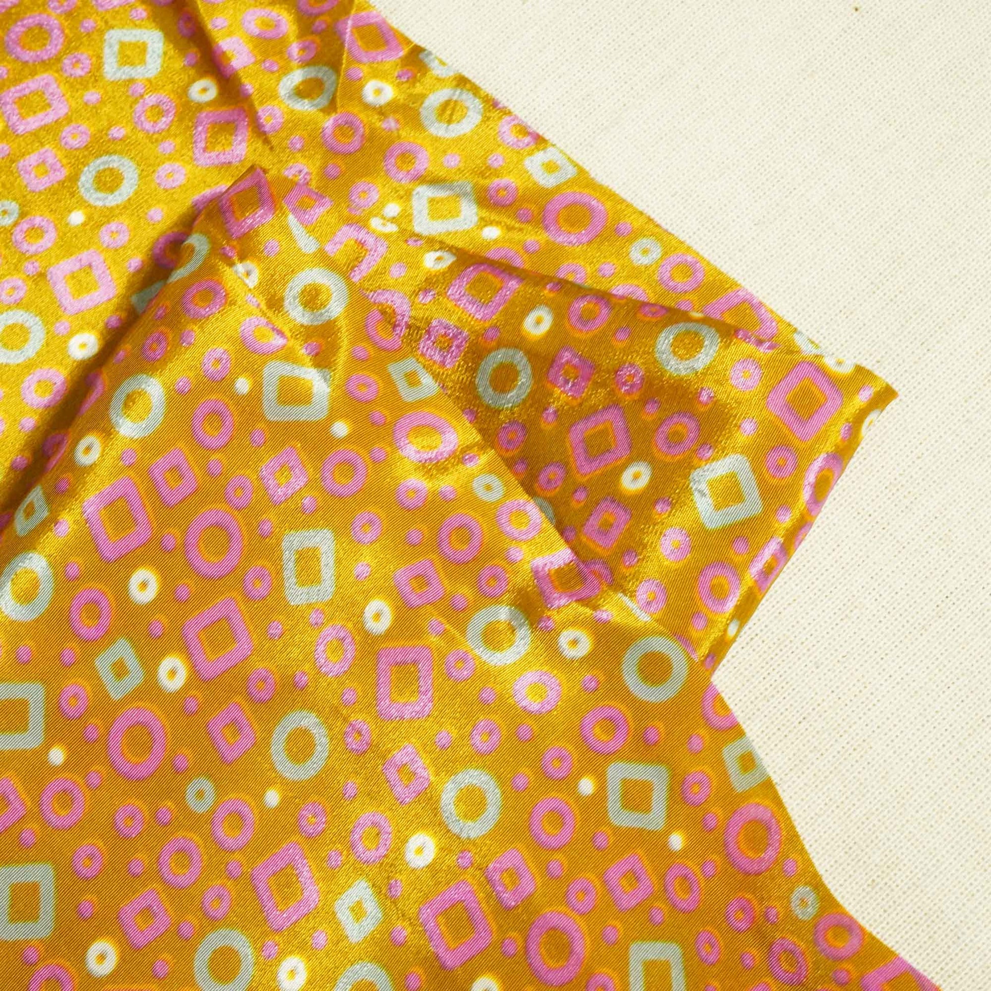 Brown Floral Print Natural Crepe Fabric 2703 MTF-21057