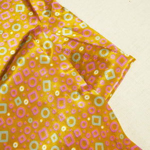 Brown Floral Print Natural Crepe Fabric 2703 MTF-21057