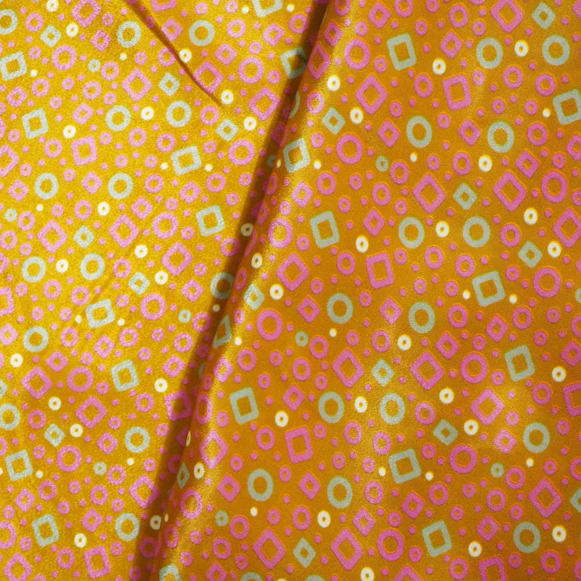 Brown Floral Print Natural Crepe Fabric 2703 MTF-21057