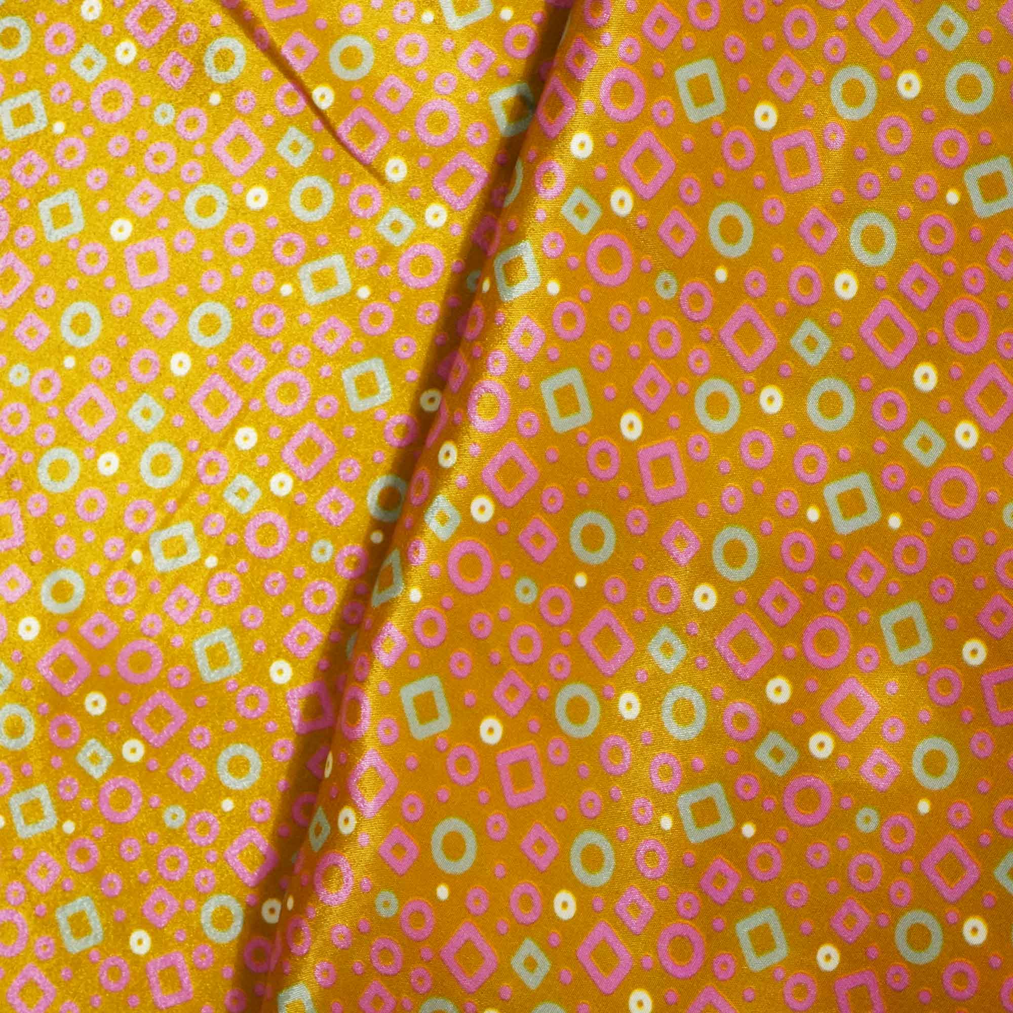 Brown Floral Print Natural Crepe Fabric 2703 MTF-21057