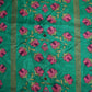 See Green Geometrical Print Upada Silk Fabric 2555 MTF-21072