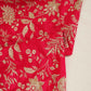 Hot Pink Sabyasachi Zari Embroidery Raw Silk Fabric DR-28212