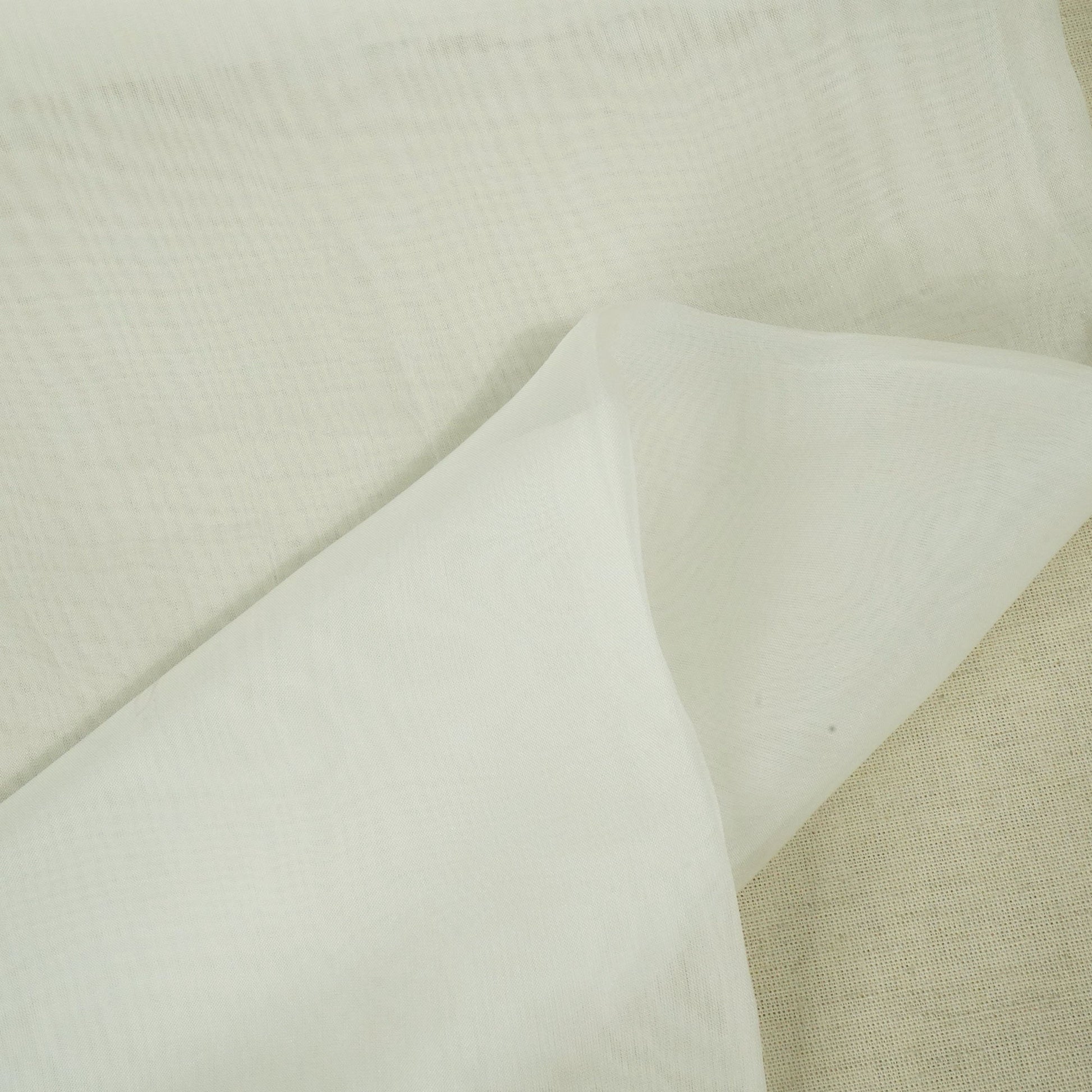 White Solid Organza Dyeable Fabric 5894 SKLF-21258