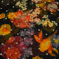 Black Floral Print Mirror Embroidery Organza Fabric 3001 MTF-21294