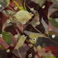 Maroon Floral Print Mirror Embroidery Organza Fabric 3001 MTF-21296