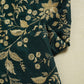 Dark Green Sabyasachi Zari Embroidery Raw Silk Fabric DR-28213
