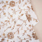 White Floral Zari Embroidery Dyeable Crepe Fabric AC-29217