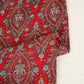 Red Kashmiri Embroidery Raw Silk Fabric DRAJ-28219