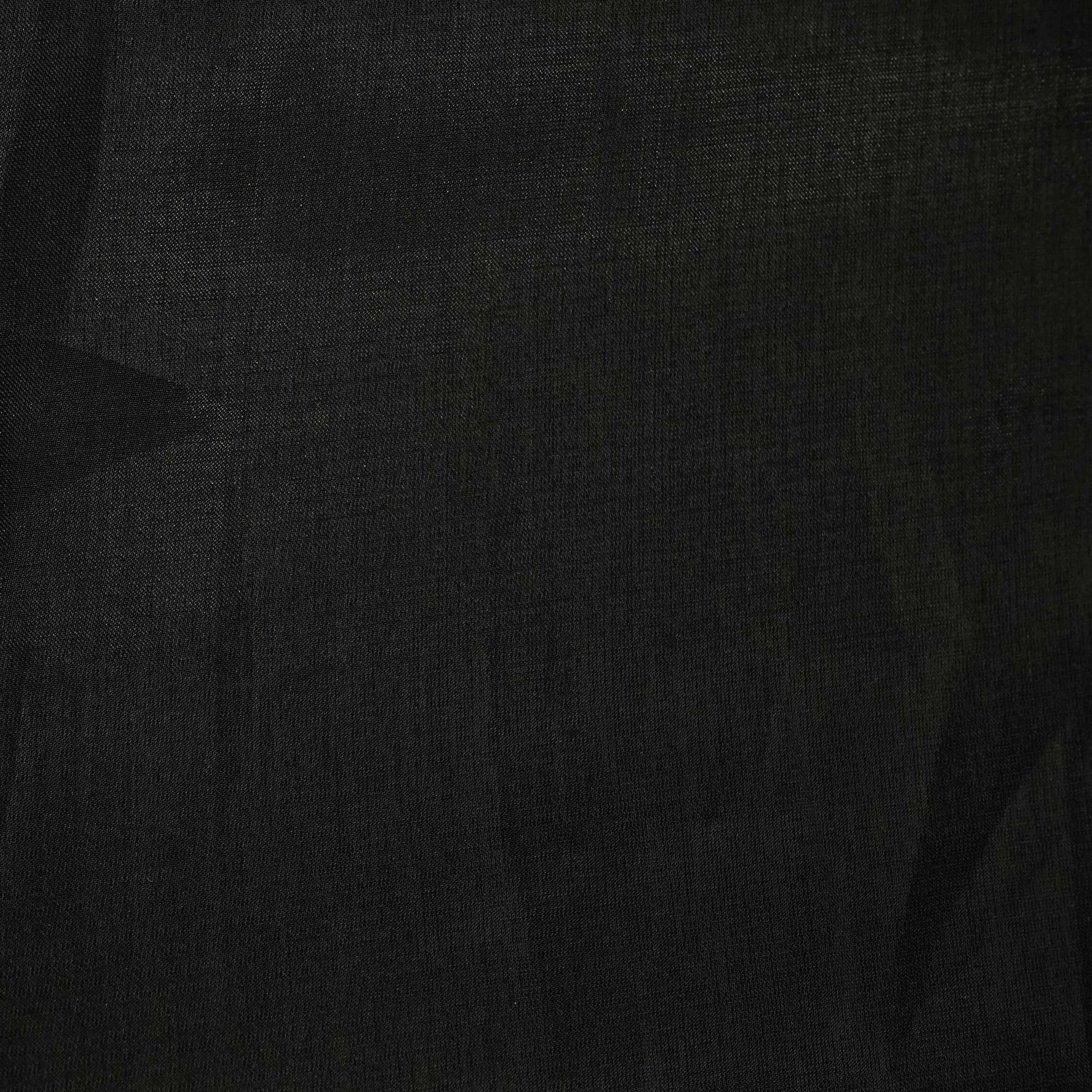 Black Solid Jimmy Choo Organza Fabric 4014 AF-21958