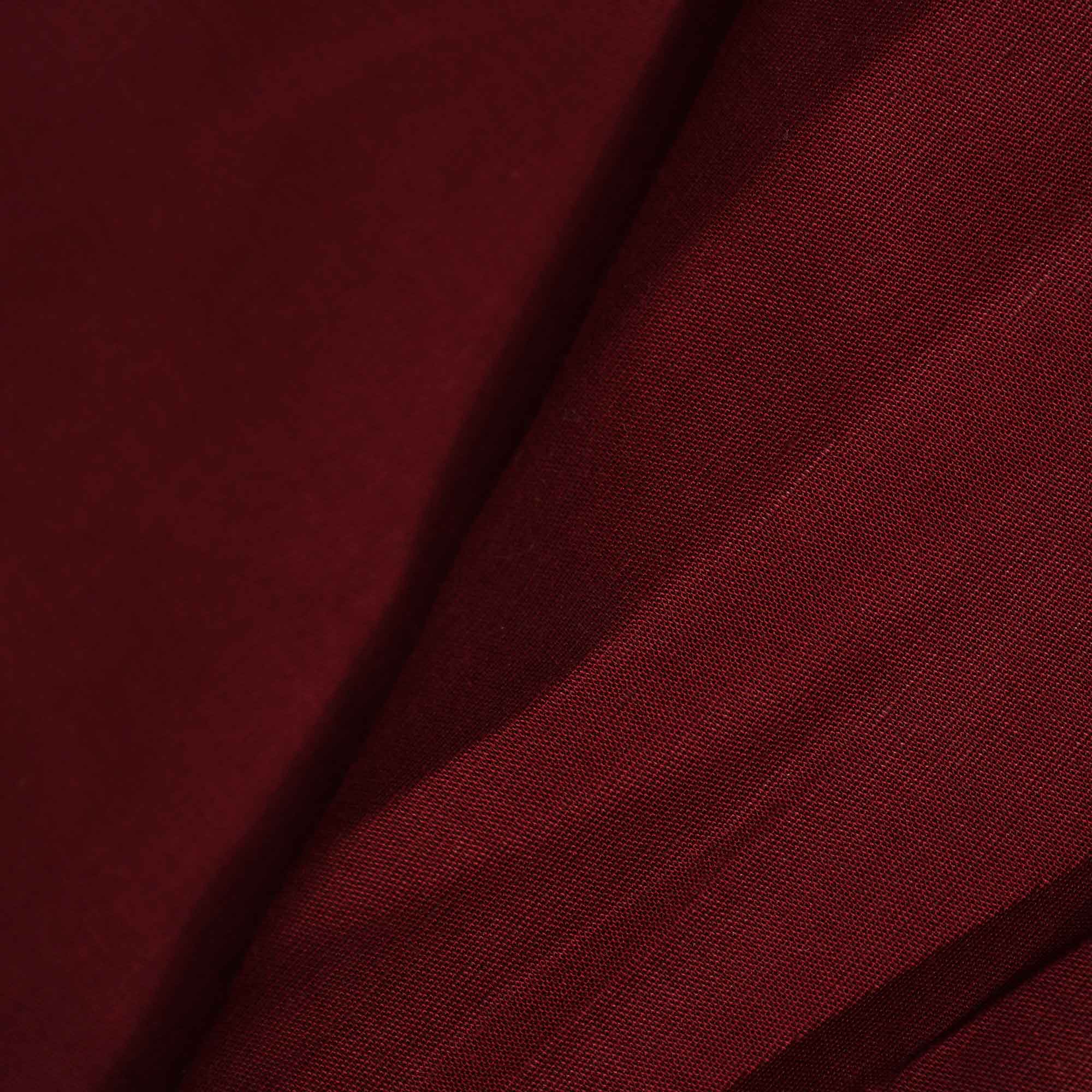 Maroon Solid Cotton Linen Fabric 22482 - TradeUNO