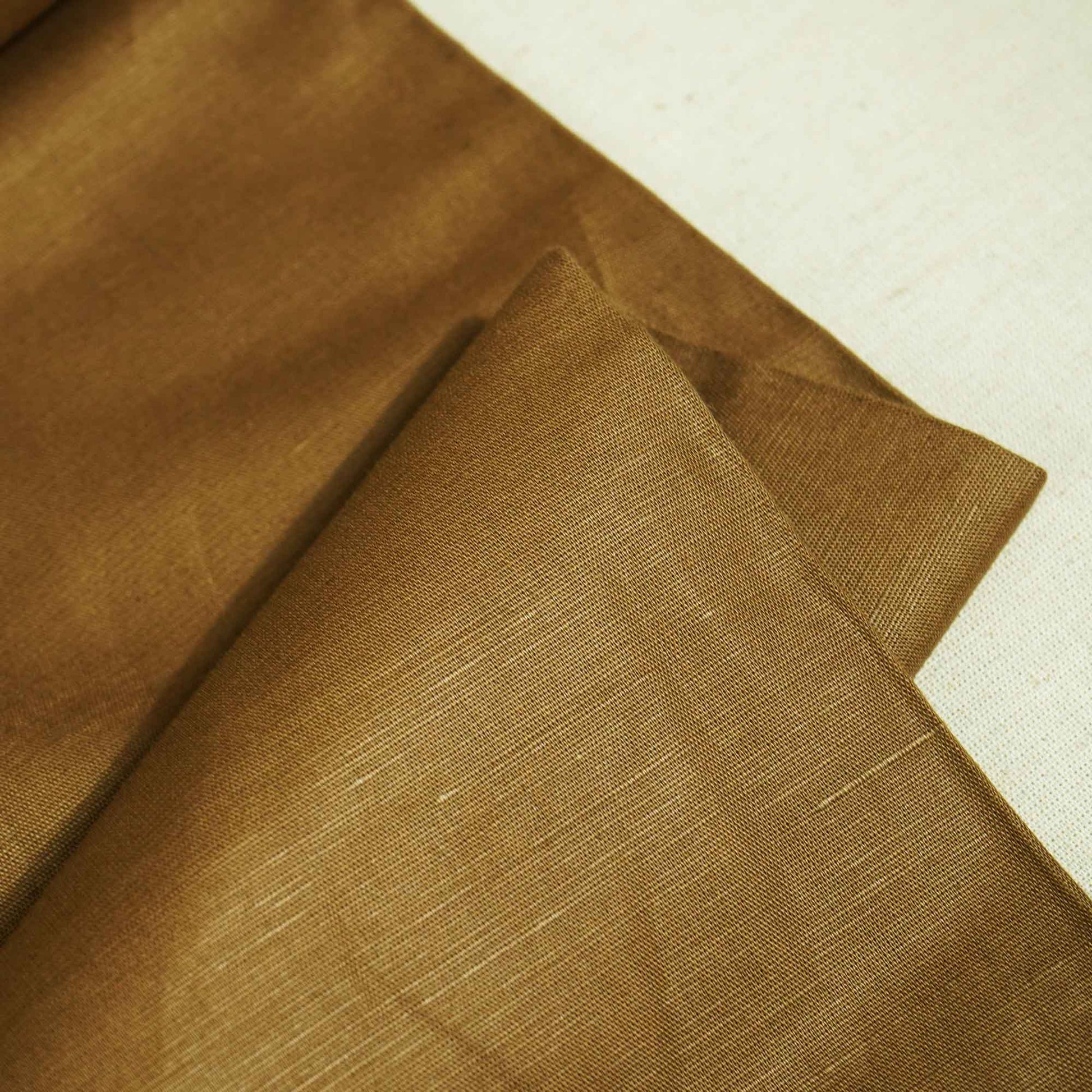 Brown Solid Cotton Linen MKT-22483