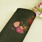 Dark Green Floral Print Velvet Fabric MF-28225