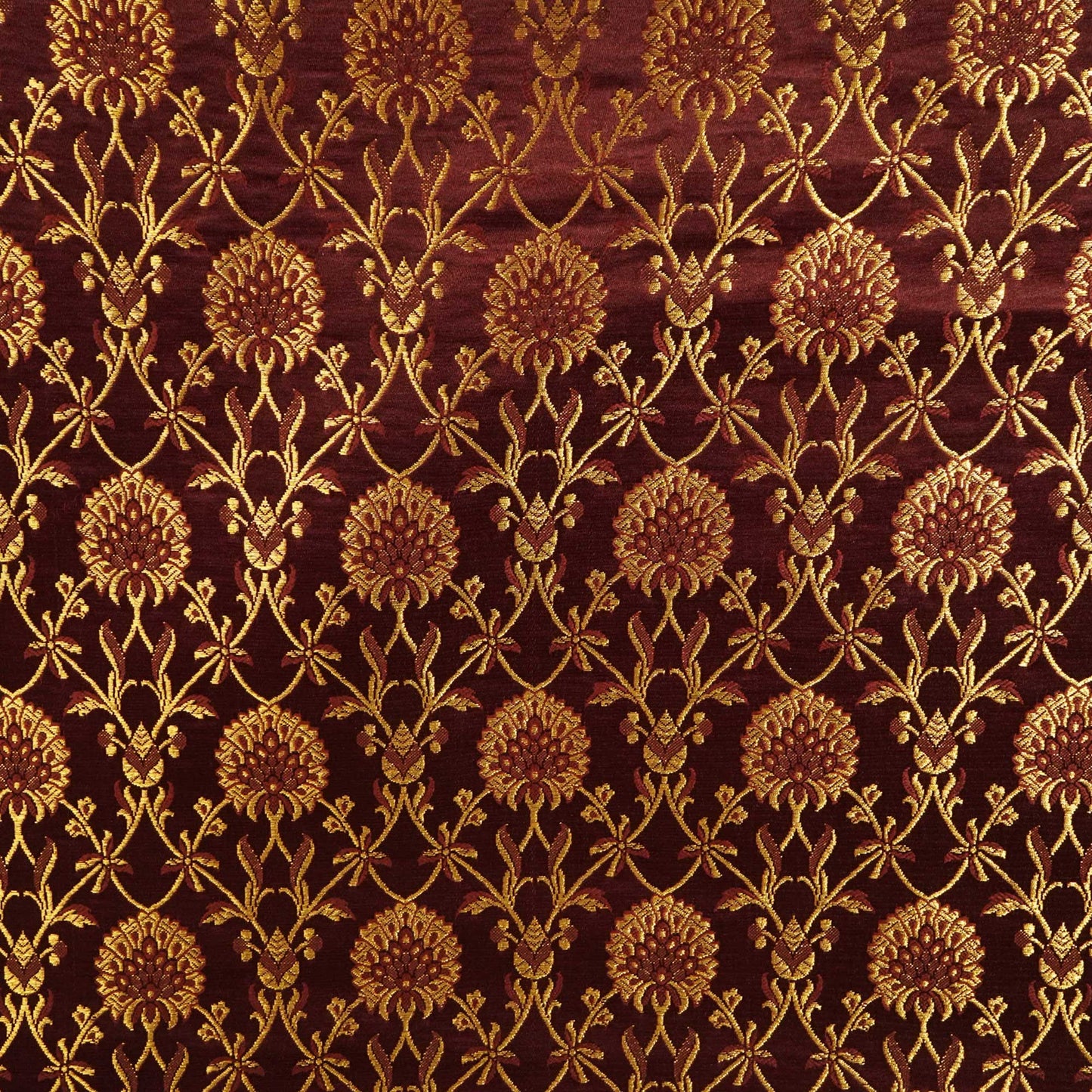 Maroon Brocade Fabric 802KRE-22514