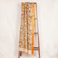 Beige & Brown Pen Kalamkari Cotton Silk Dupatta