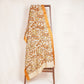 Beige & Brown Pen Kalamkari Cotton Silk Dupatta
