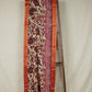 Pink & Beige Pen Kalamkari Cotton Silk Dupatta