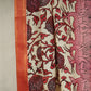 Pink & Beige Pen Kalamkari Cotton Silk Dupatta