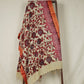 Pink & Beige Pen Kalamkari Cotton Silk Dupatta