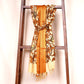 Beige & Brown Pen Kalamkari Cotton Silk Dupatta