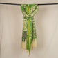 Beige & Green Pen Kalamkari Cotton Silk Dupatta