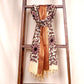 Beige & Brown Pen Kalamkari Cotton Silk Dupatta