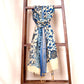 Blue Pen Kalamkari Cotton Silk Dupatta