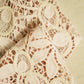 Peach Floral Cotton Crochet Fabric CF-22595