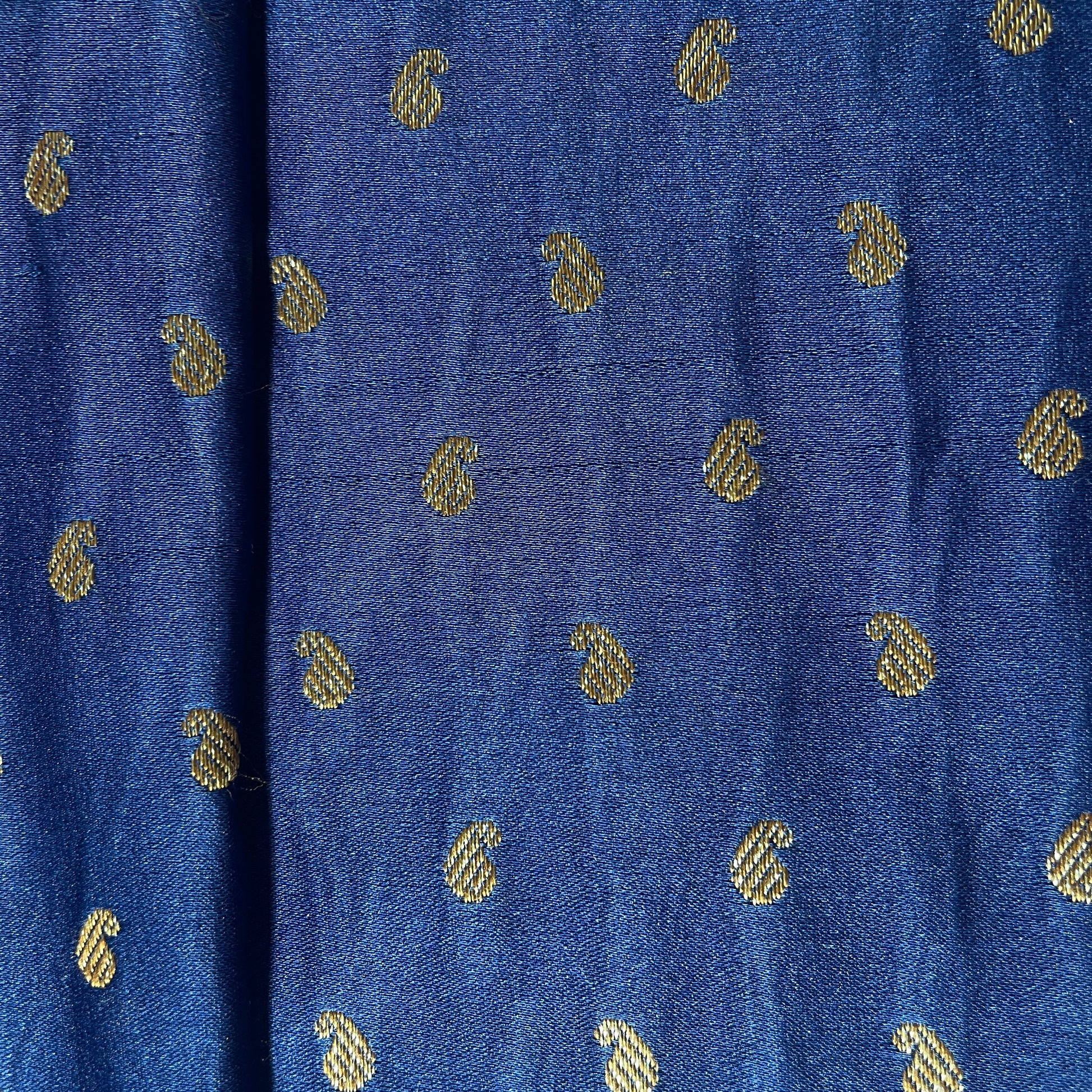Blue Banarasi Brocade Fabric 19211