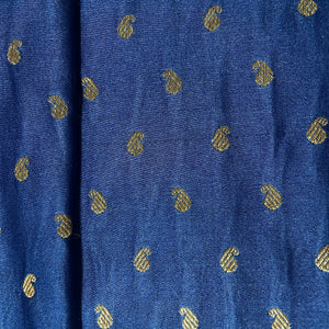 Blue Banarasi Brocade Fabric 19211